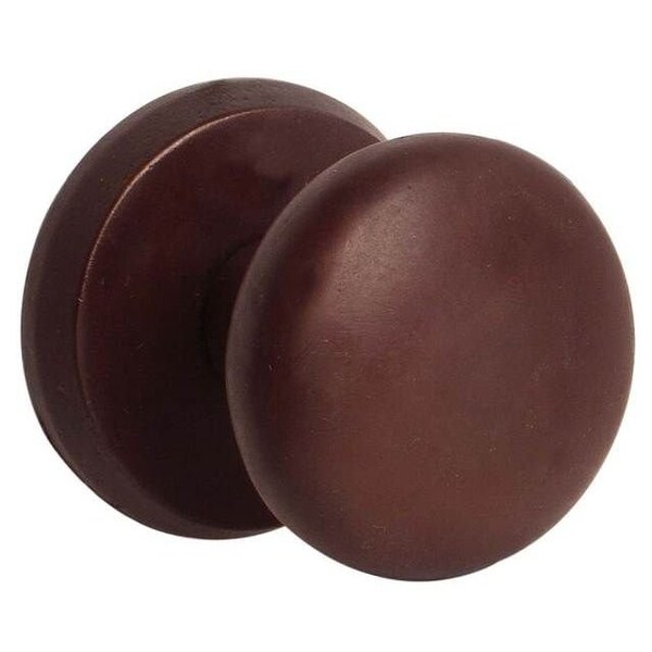 Emtek Winchester Knob 2-3/8 in Backset Passage w/Style No 2 Rose for 1-3/8 in to 2 in Door Medium Bronze 7106WCMB - main